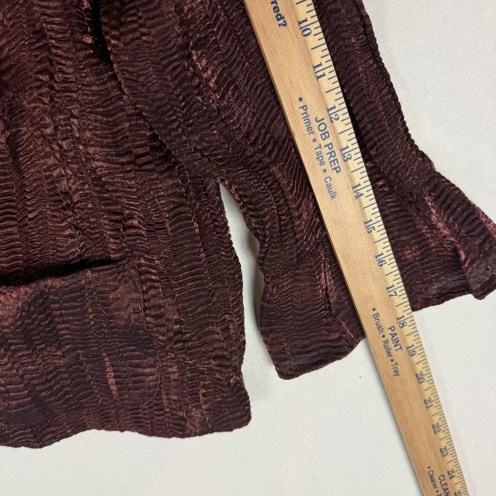 Ruby Rd Jacket Womens 12 Brown‎ Textured Button Front 3/4 Sleeve Lined Career